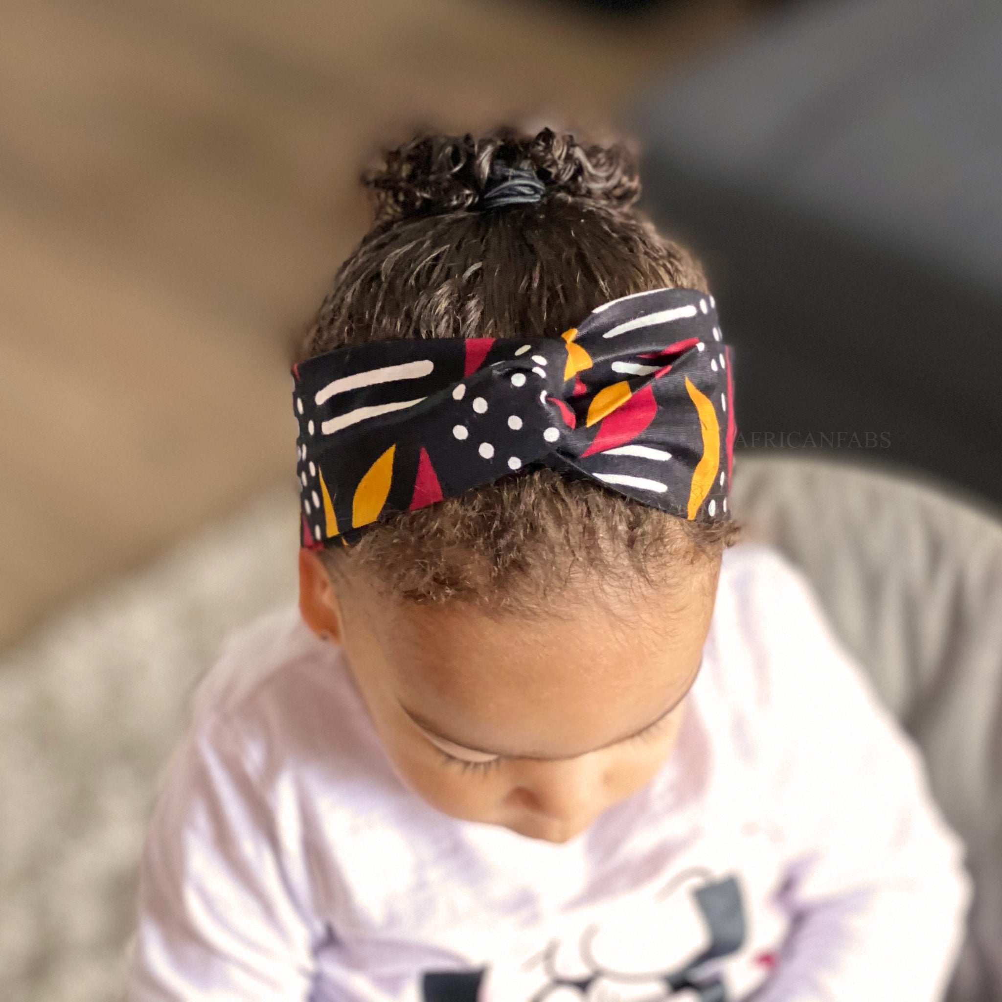 Haarband / Hoofdband voor in Afrikaanse print - Kinderen Mu AfricanFabs.nl