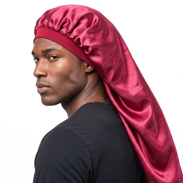 Satijnen Bonnet voor Dreadlocks / Braids / Rasta - Rode Dreadsock / Satijnen Slaapmuts / Hair Bonnet