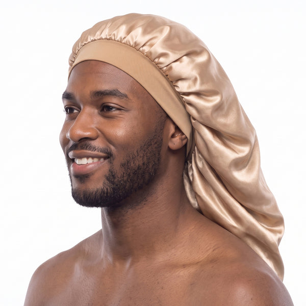 Satijnen Bonnet voor Dreadlocks / Braids / Rasta - Kaki Dreadsock / Satijnen Slaapmuts / Hair Bonnet