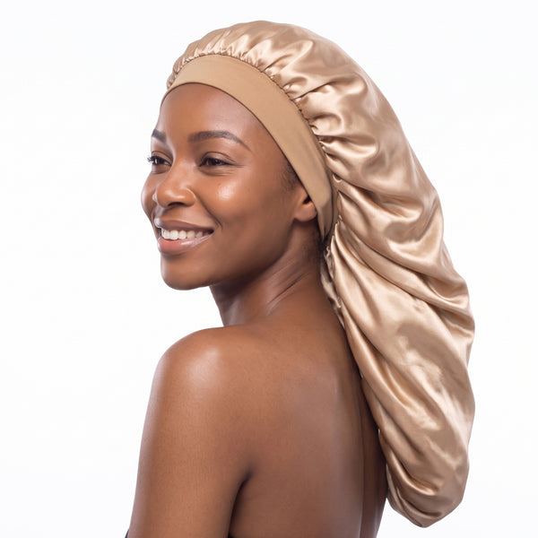 Satijnen Bonnet voor Dreadlocks / Braids / Rasta - Kaki Dreadsock / Satijnen Slaapmuts / Hair Bonnet