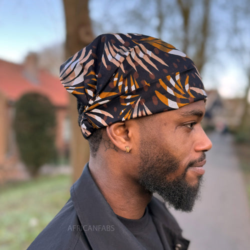 Haarband / Hoofdband in Afrikaanse print - Unisex Volwassenen - Bruine Mix Feathers