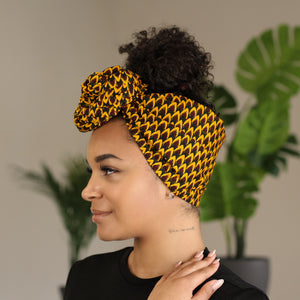 Afrikaanse hoofddoek / Vlisco headwrap - Bronze banga nut