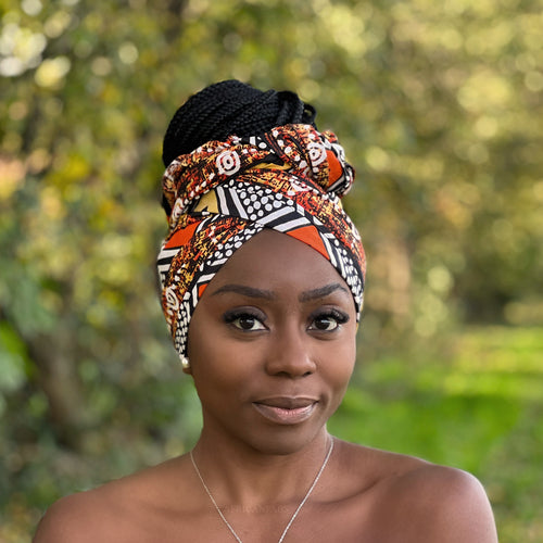 Afrikaanse  Bogolan hoofddoek - headwrap