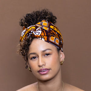 Afrikaanse Bruine / patronen Bogolan - headwrap
