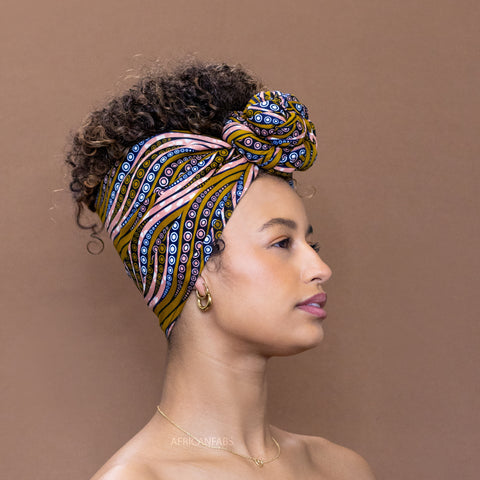 Afrikaanse Mosterd  wave / hoofddoek - headwrap