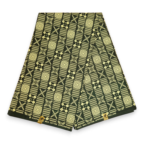 Afrikaanse hoofddoek Groen Bogolan Grid - headwrap