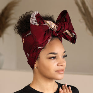 Afrikaanse Rode spotlights / hoofddoek - headwrap