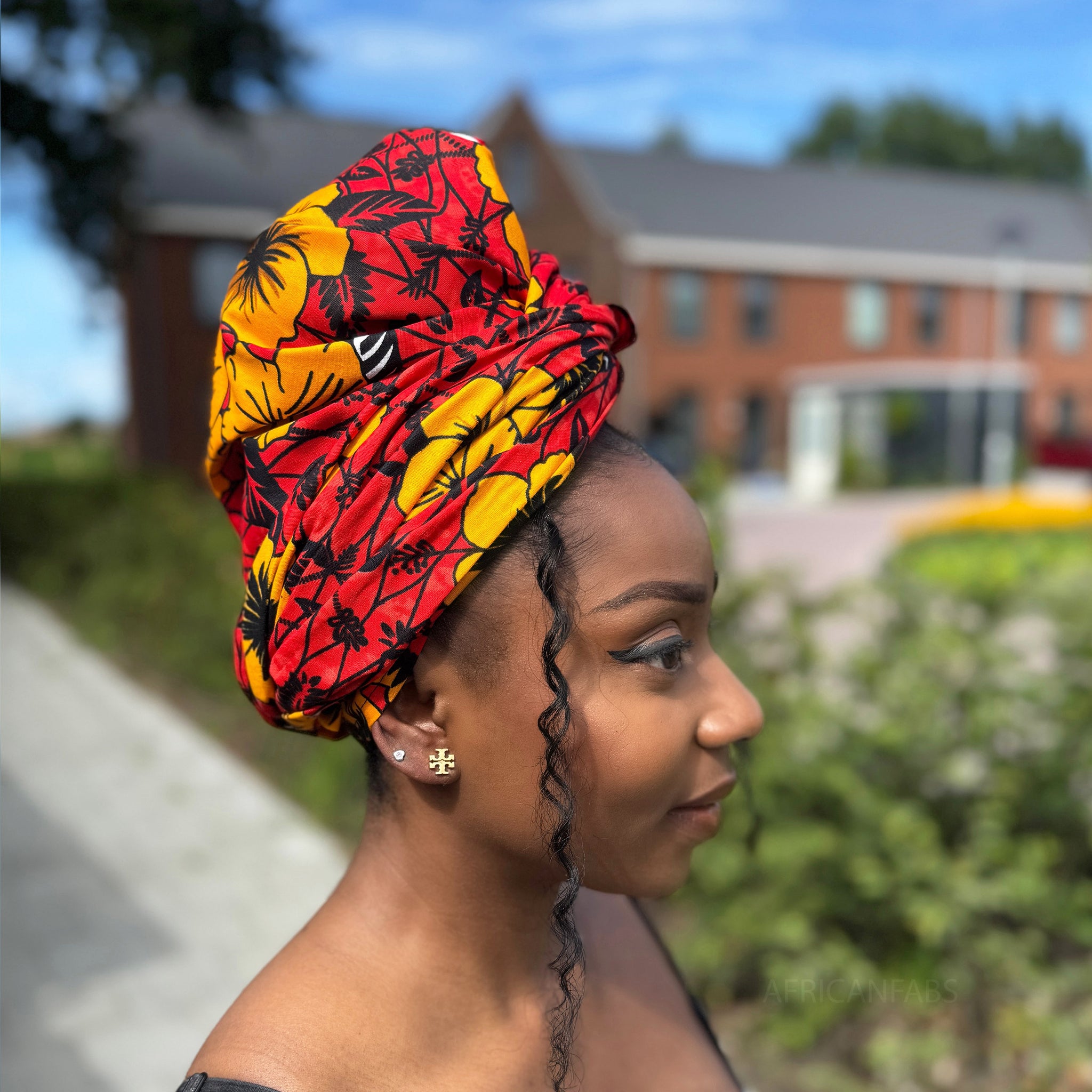 Afrikaanse Rot Flowers hoofddoek - headwrap