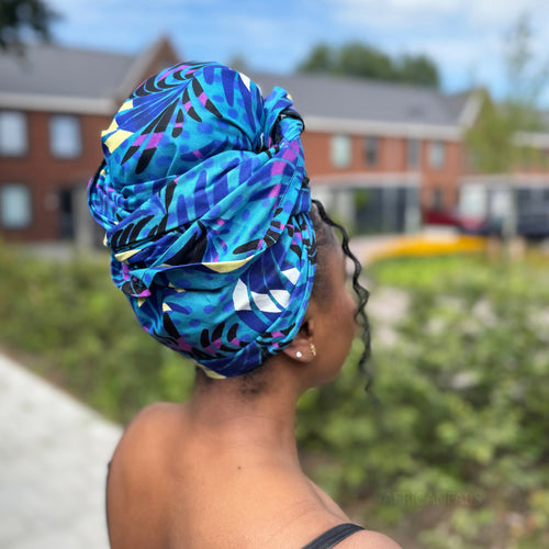 Afrikaanse Turquoise Feathers hoofddoek - headwrap