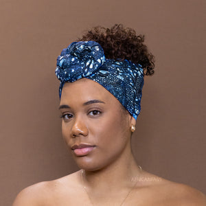 Afrikaanse Blauwe branches hoofddoek - headwrap