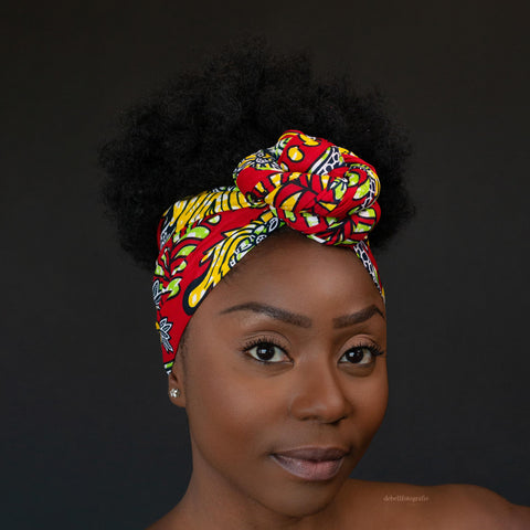Afrikaanse Rode Decoration / hoofddoek - headwrap