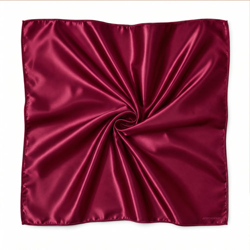 Rood Satijnen Vierkante Sjaal / Bandana / Hoofddoek 90 x 90 cm