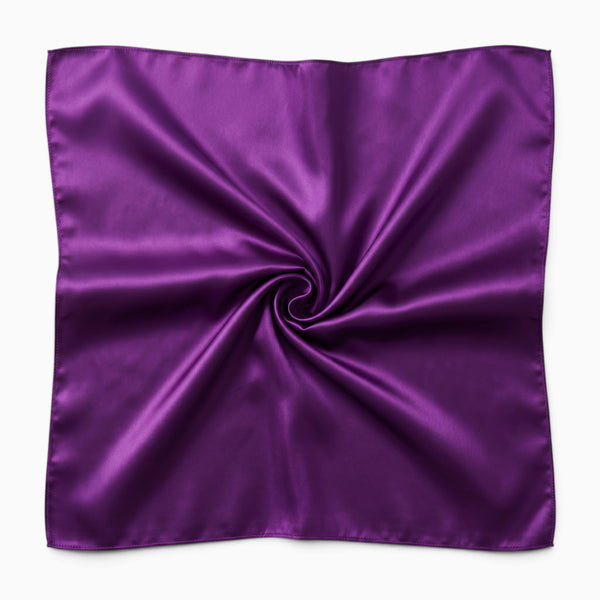 Paars Satijnen Vierkante Sjaal / Bandana / Hoofddoek 90 x 90 cm