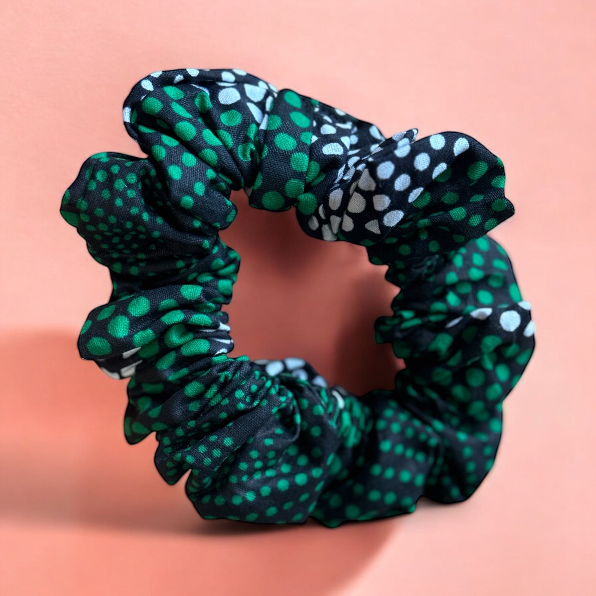 Scrunchie Afrikaanse print - XL  Haaraccessoire - Groen