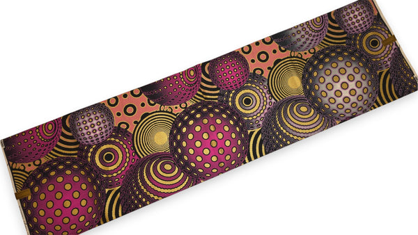 Haarband / Hoofdband voor Kinderen in Afrikaanse print - Roze Goud Cosmic Orb