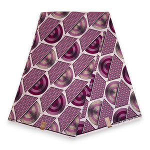 Afrikaanse stof - Roze Shapes - 100% katoen