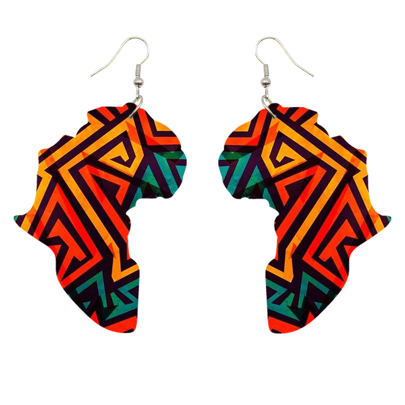 African Continent in style - Afrikaanse oorbellen African Continent in style - Afrikaanse oorbellen
