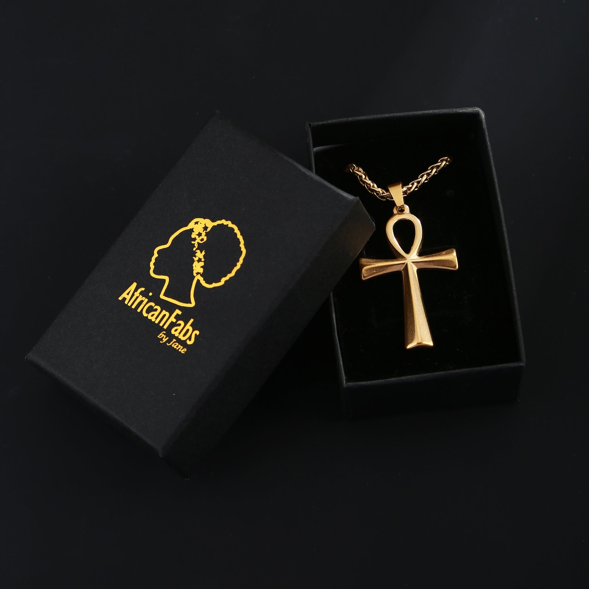 18k Echt goud vergulde Kruis ketting / hanger - Kruis halsketting 