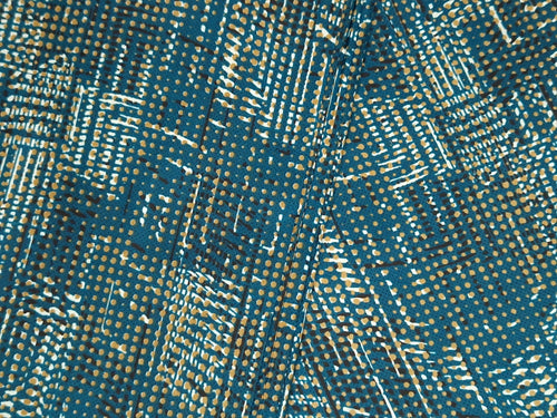 Afrikaanse stof - Turquoise Texture - Polycotton