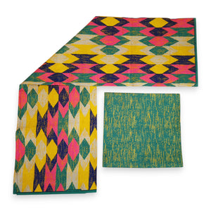 Afrikaanse stof - Two-Tone print Polycotton - 6 yard Combinatie (4+2 yard) PO-5042