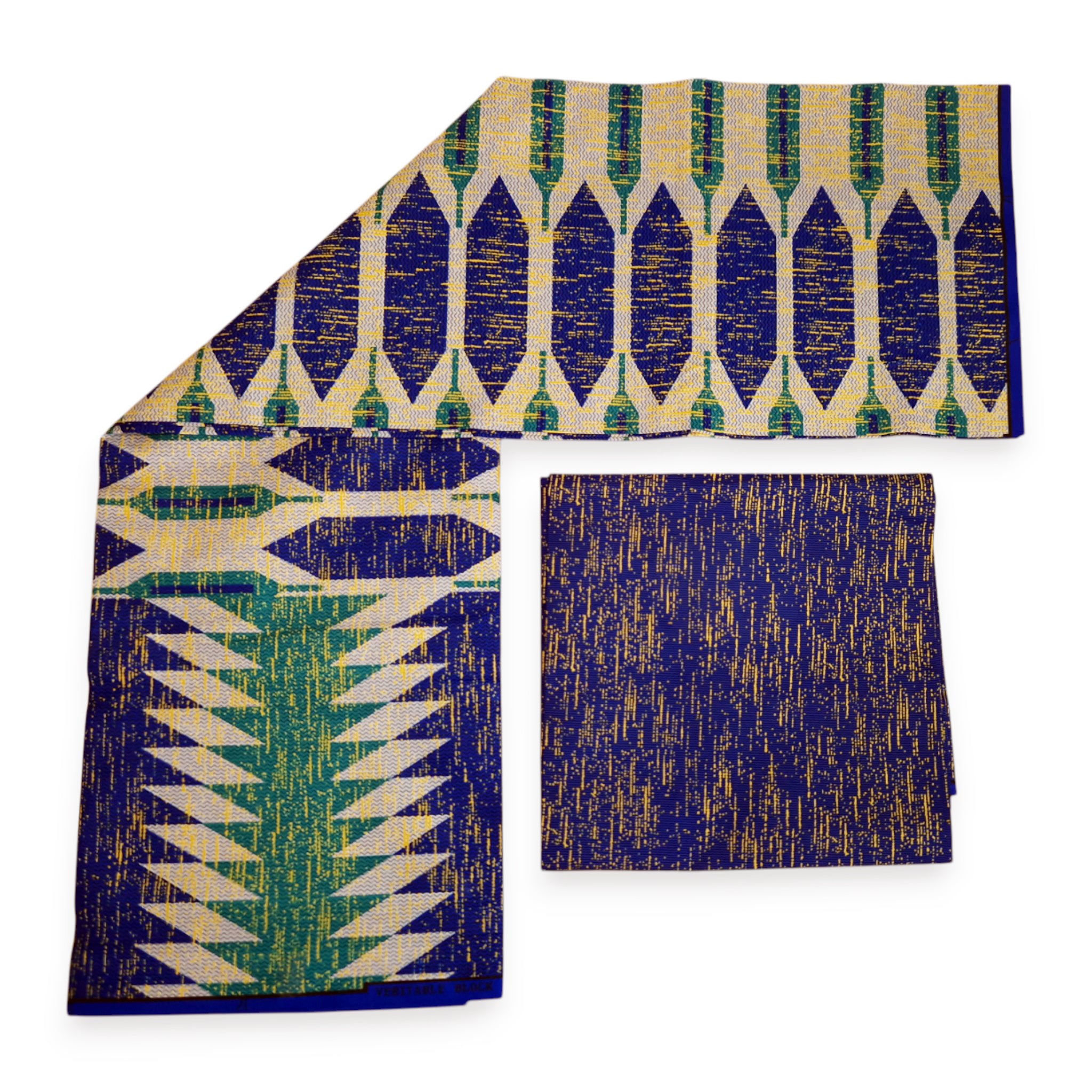 Afrikaanse stof - Two-Tone print Polycotton - 6 yard Combinatie (4+2 yard) PO-5043