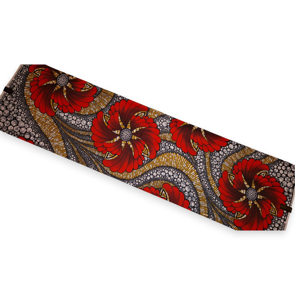 Afrikaanse stof - Rode Flower PO-5064 - Polycotton