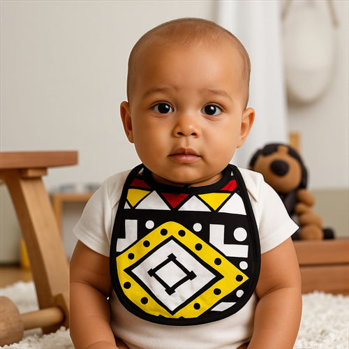 Afrikaanse print slabbetje - Rode Samakaka (Unisex)