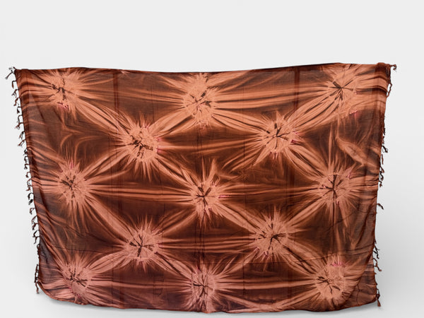 Sarong / pareo - Strandkleding wikkelrok - Bruine tie dye