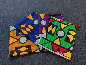 4 Fat quarters - Samakaka Quiltstoffen / Patchwork stoffen - Afrikaanse print stof