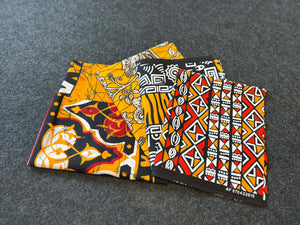 4 Fat quarters - Oranje Mix Quiltstoffen / Patchwork stoffen - Afrikaanse print stof
