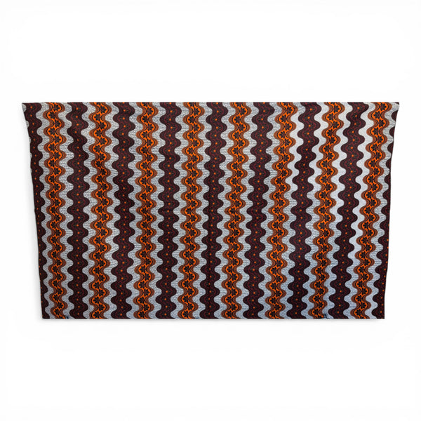 Sarong / pareo / pangi katoen - Strandkleding wikkelrok / omslagdoek / baby wrap - Oranje Bordeauxrode golvende strepen met bloem