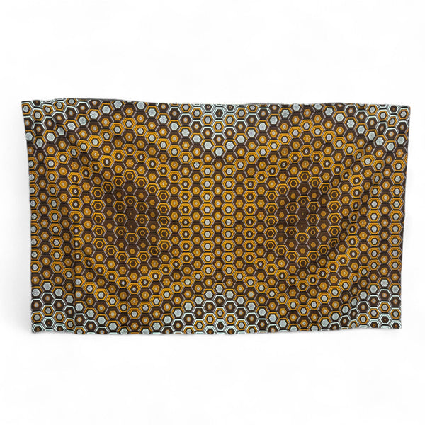 Sarong / pareo / pangi katoen - Strandkleding wikkelrok / omslagdoek / baby wrap - Bruine Hexagon
