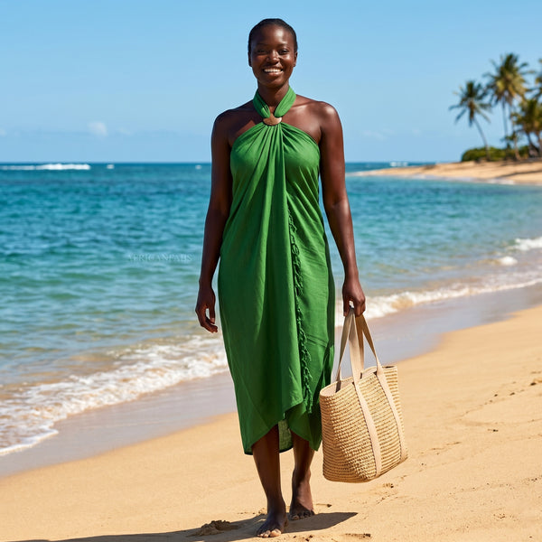 Sarong / pareo - Strandkleding wikkelrok - Groen