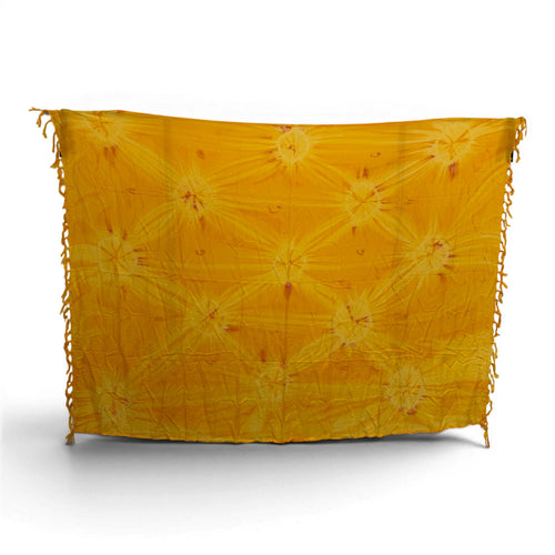 Sarong / pareo - Strandkleding wikkelrok - Geel Oranje Sunset Tie Dye