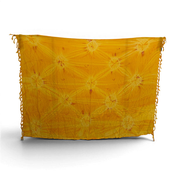 Sarong / pareo - Strandkleding wikkelrok - Geel Oranje Sunset Tie Dye