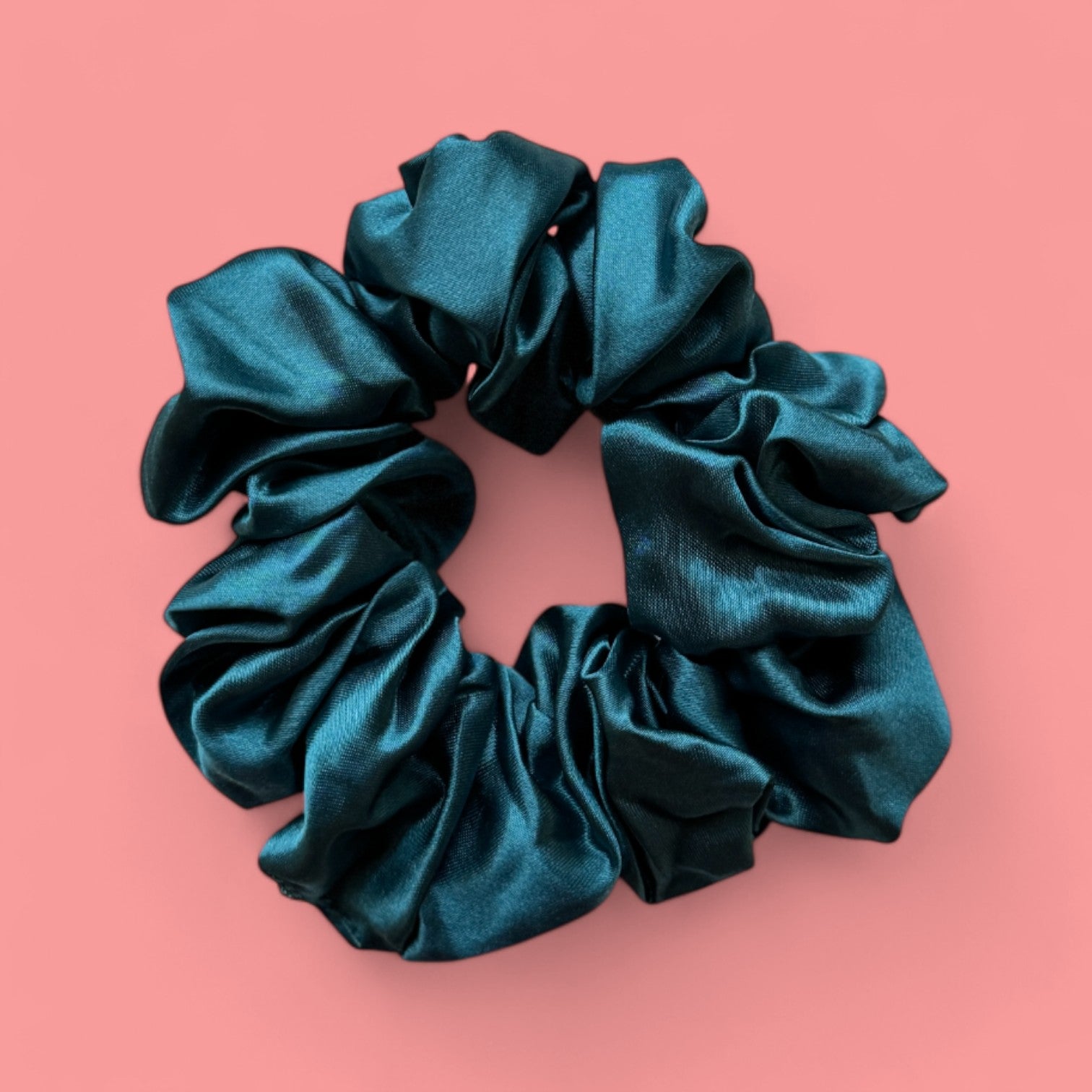 Deluxe Scrunchie Satijn- Volwassenen Haaraccessoire - Teal