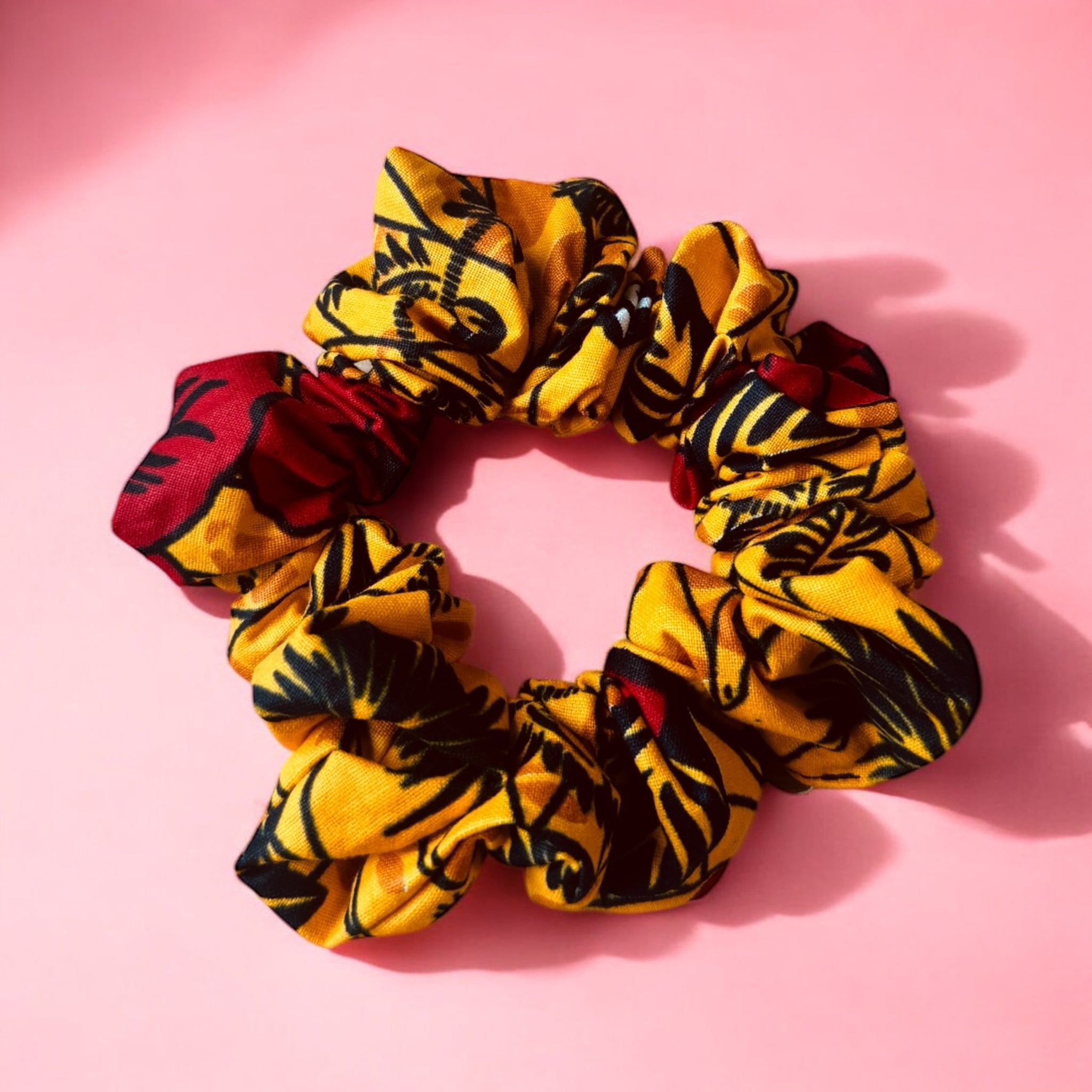 Scrunchie Afrikaanse print - Haaraccessoire - Geel