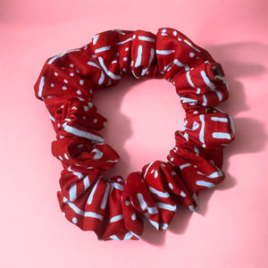 Scrunchie Afrikaanse print - Haaraccessoire - Rood