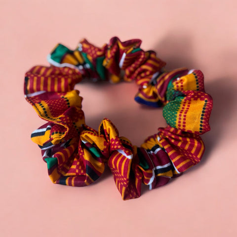 Scrunchie Afrikaanse print - Haaraccessoire - Kente Oranje