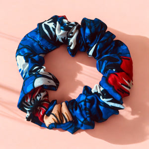 Scrunchie Afrikaanse print - Haaraccessoire - Blauw mix