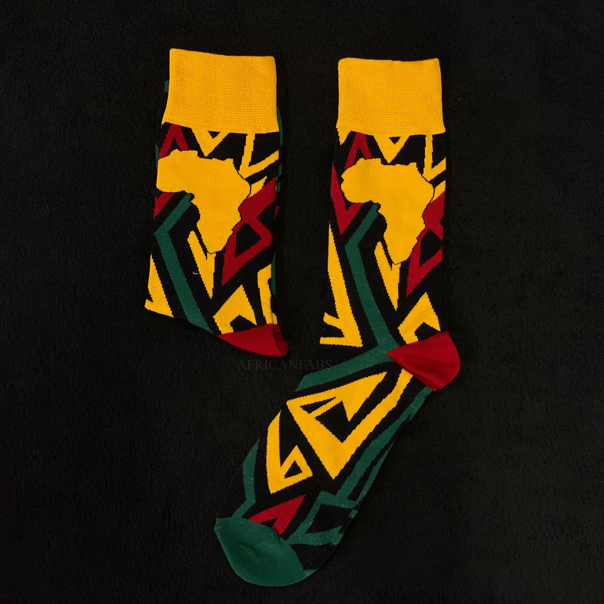 Afrikaanse sokken / Afro sokken / Kente sokken - Geel