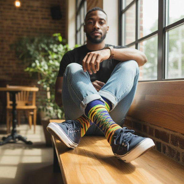 Afrikaanse sokken / Afro sokken / Set van 3 paar EVA