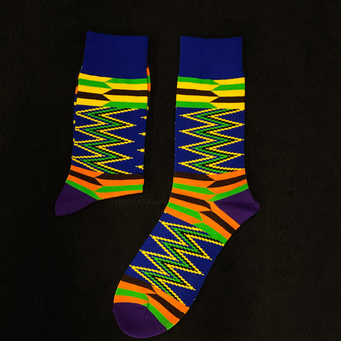 Afrikaanse sokken / Afro sokken / Kente sokken - Blauw