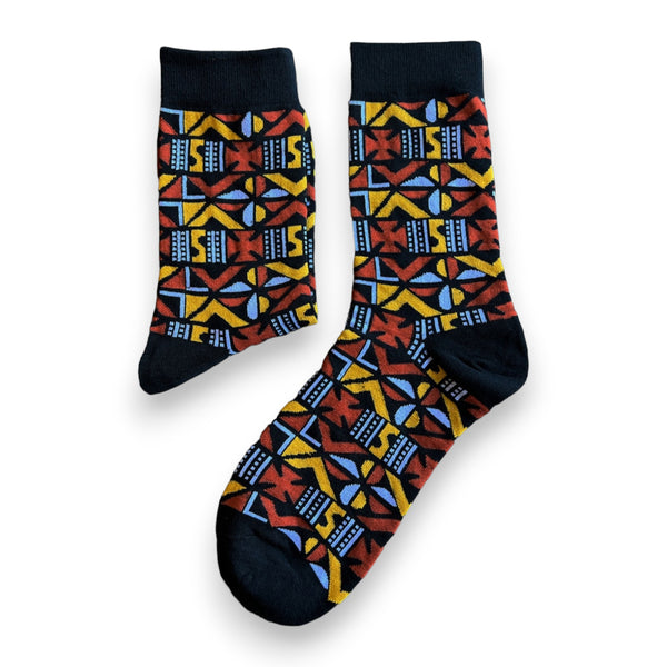 Afrikaanse sokken / Afro socks set NKEM met tasje - Set van 5 