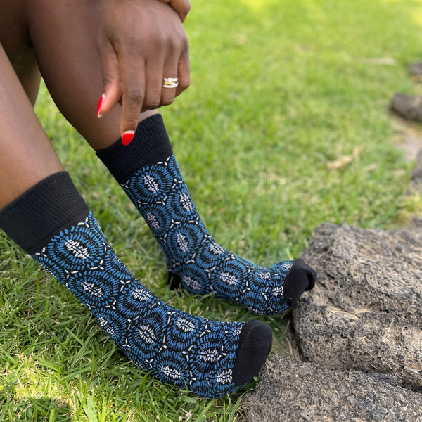 Afrikaanse sokken / Afro socks set NKEM met tasje - Set van 5 