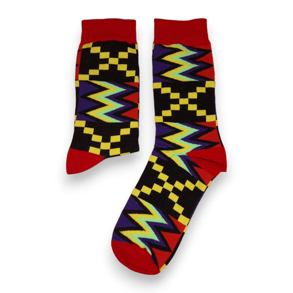 Afrikaanse sokken / Afro socks set OHENEBA met tasje - Set van 4