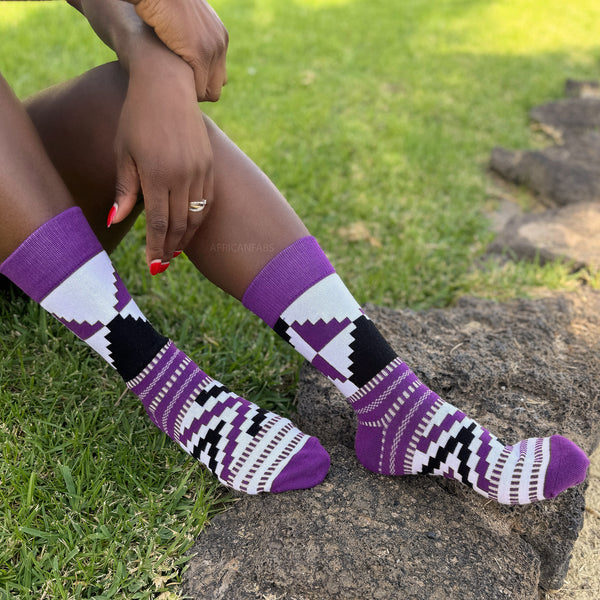 Afrikaanse sokken / Afro socks set SANKOFA met tasje - Set van 5 