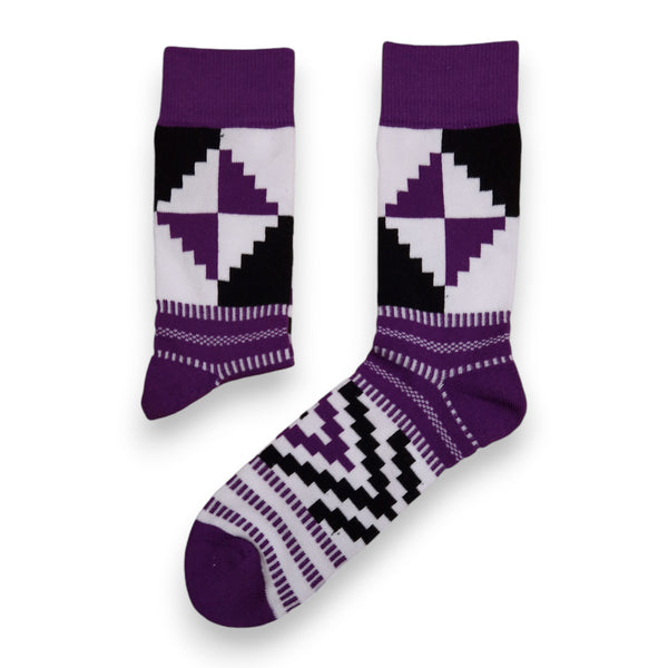 Afrikaanse sokken / Afro socks set SANKOFA met tasje - Set van 5 