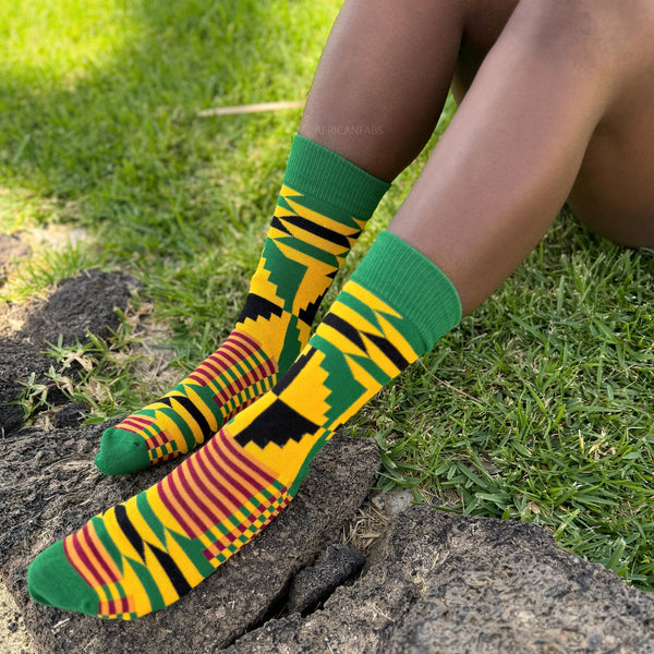 Afrikaanse sokken / Afro socks set OHENEBA met tasje - Set van 4