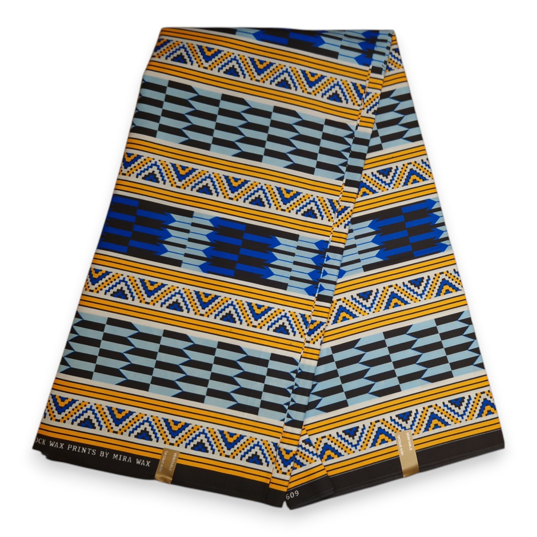 Afrikaanse stof - Gele Kente - Polycotton